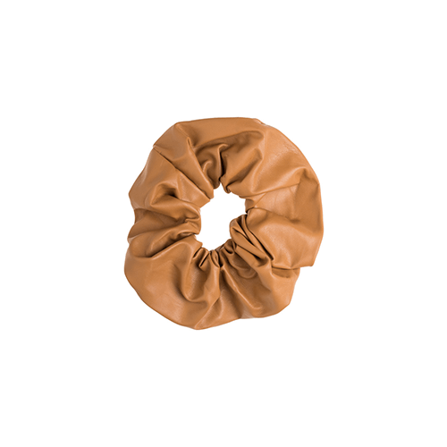 Καφέ Δερματίνη XXLarge Scrunchie Σούρα Μαλλιών