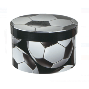 Διακοσμητικό Κουτί Χάρτινο Στρογγυλό Μπάλα Ποδοσφαίρου 17.5x11cm